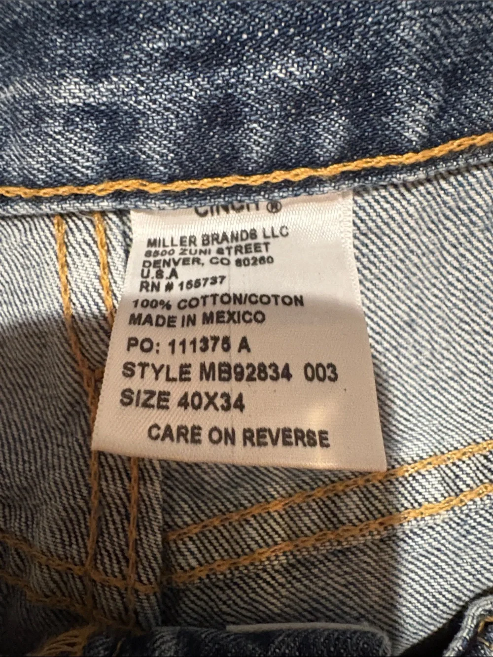 Men’s Cinch Blue Straight Leg Jeans